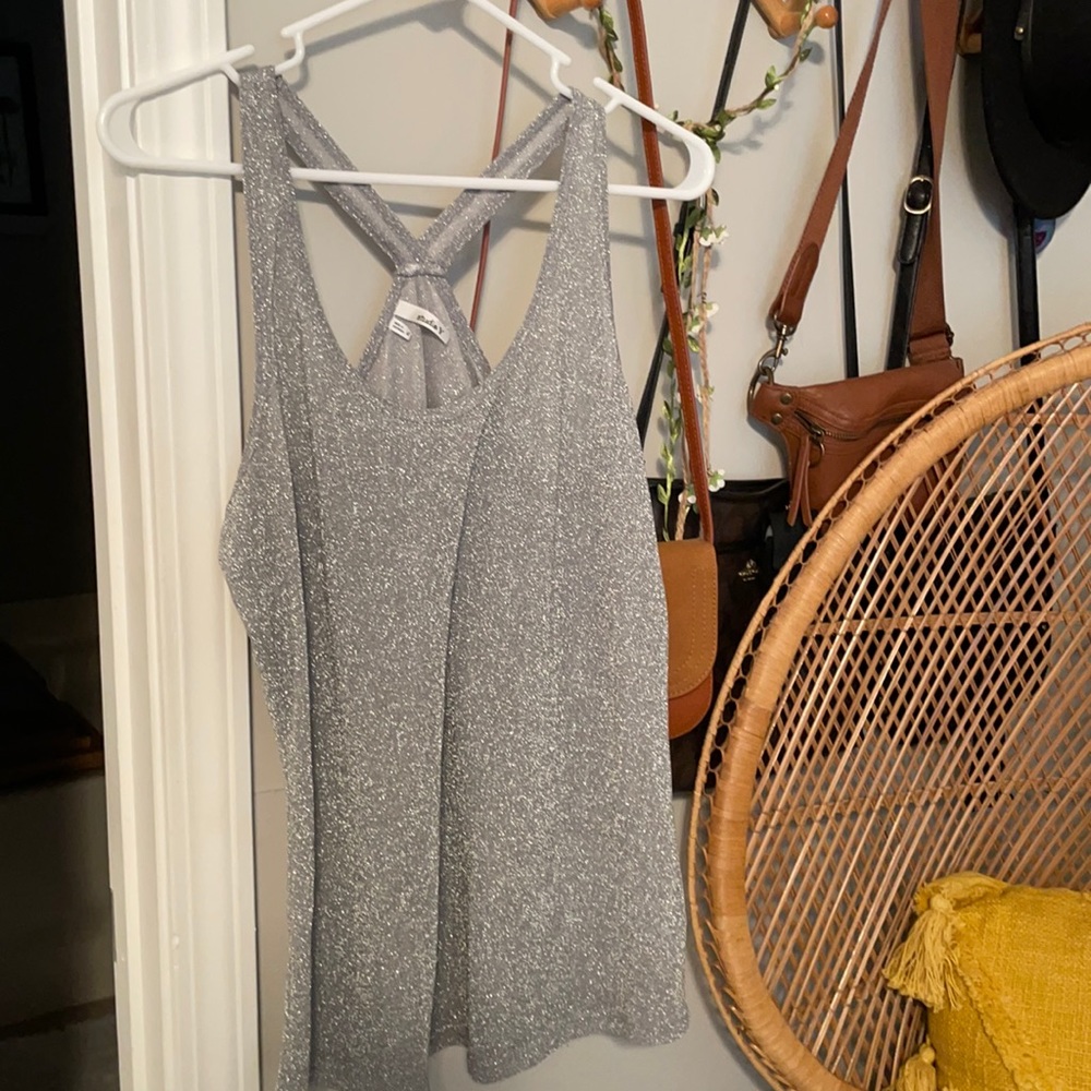 Silver top with sparkles